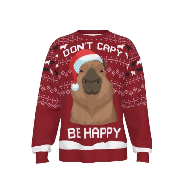 Dont Capy Be Happy Capybara Ugly Sweater