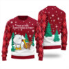Everything Is Fine Capybara Christmas Sweater Cardinal Red