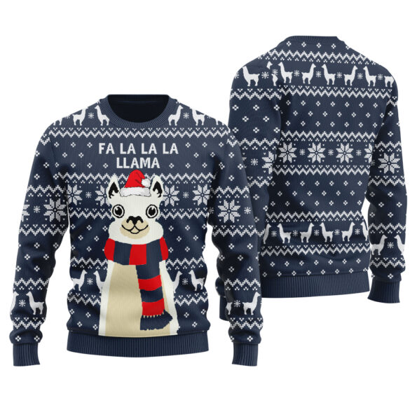 FA LA LA LA Christmas Sweater Navy