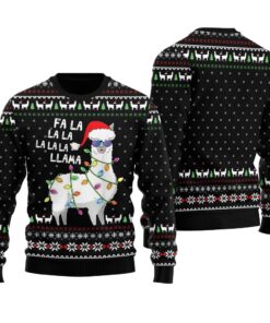 Fa La La Larma Ugly Sweater Black