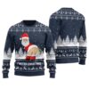 Farter Christmas Funny Ugly Christmas Sweater Navy