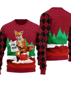 Fox News Ugly Sweater Cardinal Red