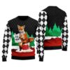Fox Reading News Ugly Sweater Black