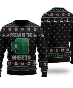 Freak In The Sheets Ugly Christmas Sweater Black