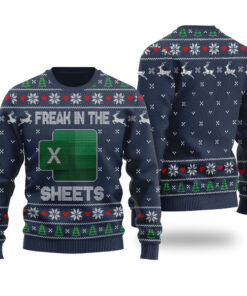 Freak In The Sheets Ugly Christmas Sweater Navy