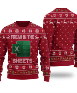 Freak In The Sheets Ugly Sweater Cardinal Red