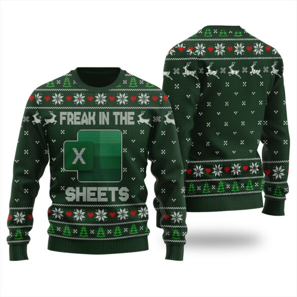 Freak In The Sheets Ugly Sweater Forest Green