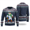 Frosty Swoleman Ugly Christmas Sweater Navy