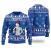 Frosty Swoleman Ugly Christmas Sweater Royal