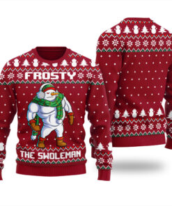 Frosty Swoleman Ugly Sweater Cardinal Red