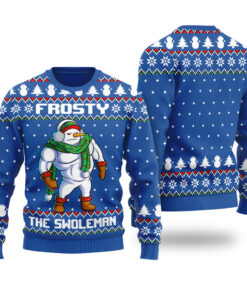 Frosty The Swoleman Christmas Sweater Royal