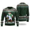 Frosty The Swoleman Ugly Sweater Forest Green