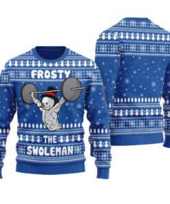 Frosty The Swoleman Ugly Sweater Royal