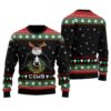 Funny Cow Ugly Christmas Sweater Black
