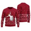 Funny Jesus Wrecking Ball Ugly Christmas Sweater Cardiral Red