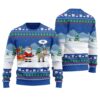 Funny Reindeer Santa Ugly Christmas Sweater Royal