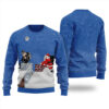 Funny Santa And The Thief Ugly Christmas Sweater Royal 3 Funny Santa And The Thief Ugly Christmas Sweater Royal