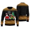 Funny Santa Barry Wood Ugly Christmas Sweater Black
