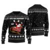 Funny Santa Cats For Everybody Ugly Christmas Sweater Black