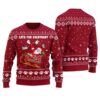 Funny Santa Cats For Everybody Ugly Christmas Sweater Cardinal Red
