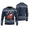 Funny Santa Cats For Everybody Ugly Christmas Sweater Navy