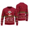 Funny Santa Claus Ugly Christmas Sweater Cardinal Red