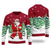 Funny Santa Ugly Christmas Sweater Cardinal Red