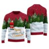 Funny Santa Ugly Christmas Sweater Cardinal Red