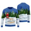 Funny Santa Ugly Christmas Sweater Royal