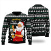 Funny Santa Ugly Ugly Christmas Sweater Black