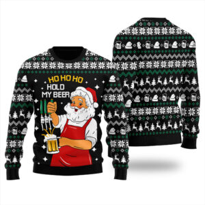 Funny Santa Ugly Ugly Christmas Sweater Black