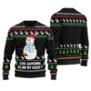 Funny Snowman Ugly Christmas Sweater Black
