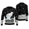 Funny Snowman Ugly Christmas Sweater Black