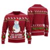 Funny Snowman Ugly Christmas Sweater Cardinal Red