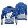 Funny Snowman Ugly Christmas Sweater Royal