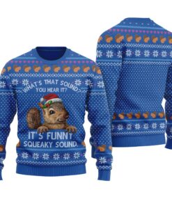 Funny Squirrel Ugly Ugly Christmas Sweater Royal