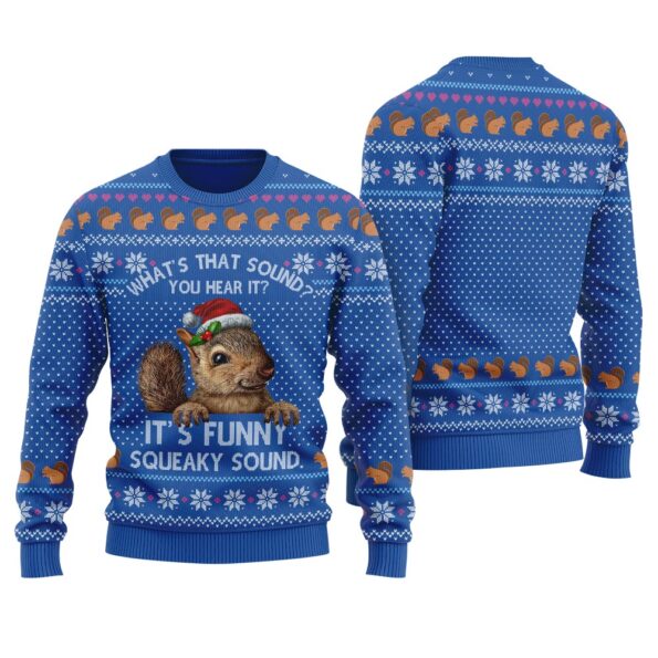 Funny Squirrel Ugly Ugly Christmas Sweater Royal
