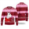 Funny Unicorn Ugly Christmas Sweater Cardinal Red