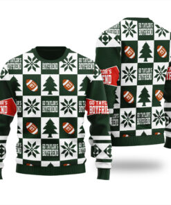 Go Taylor's Boyfriend Ugly Christmas Sweater Forest Green