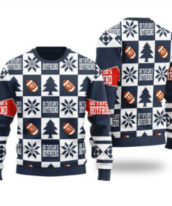 Go Taylor's Boyfriend Ugly Christmas Sweater Navy