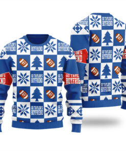 Go Taylor's Boyfriend Ugly Christmas Sweater Royal