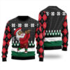 Golfer Santa Christmas Sweater Black