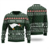 Goose Honking Through The Snow Ugly Sweater Forest Green