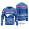 Goose Honking Through The Snow Ugly Sweater Royal
