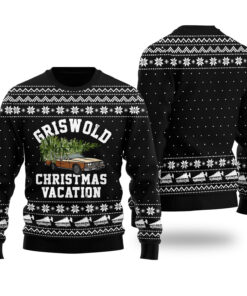 Griswold Family Christmas Vacation Ugly Sweater Black