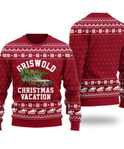 Griswold Family Christmas Vacation Ugly Sweater Cardinal Red