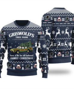 Griswolds Family Christmas Vacation Ugly Christmas Sweater Navy