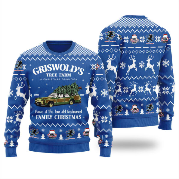 Griswolds Family Christmas Vacation Ugly Sweater Royal