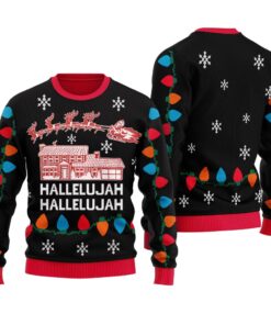 Hallelujah Christmas Vacation Christmas Sweater Black