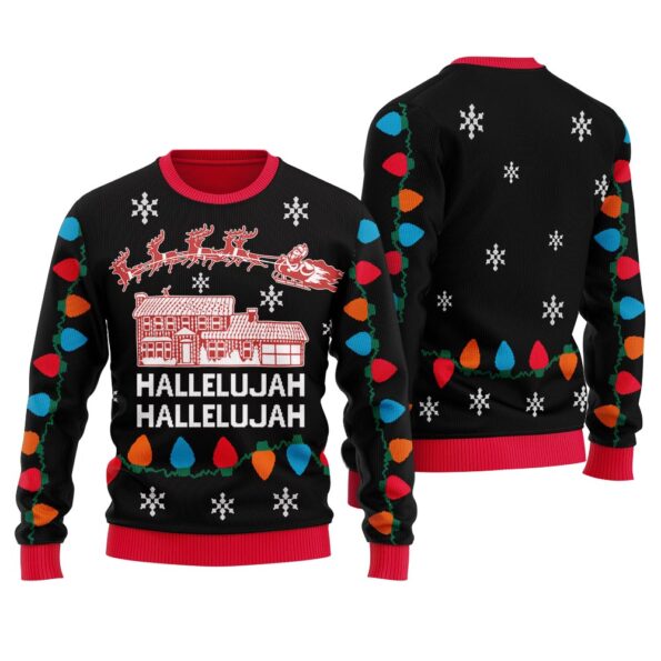 Hallelujah Christmas Vacation Christmas Sweater Black